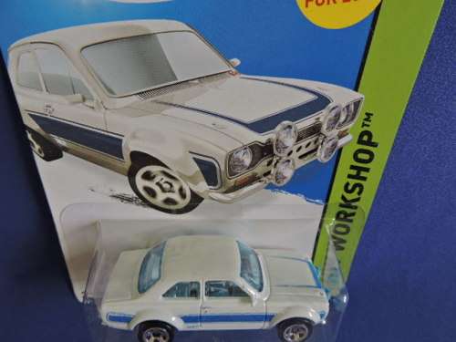 Hot Wheels FORD ESCORT RS1600 ( White with Blue stripe ) Long Card......