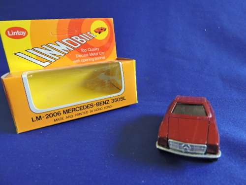 Lintoy Mercedes Benz 350 SL ( Red - Mint in box ) Like Hot wheels and Matchbox