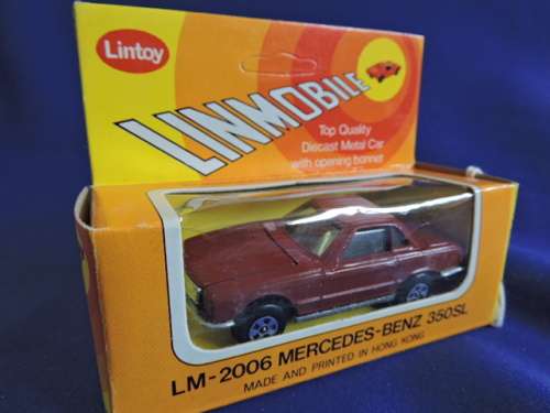 Lintoy Mercedes Benz 350 SL ( Red - Mint in box ) Like Hot wheels and Matchbox