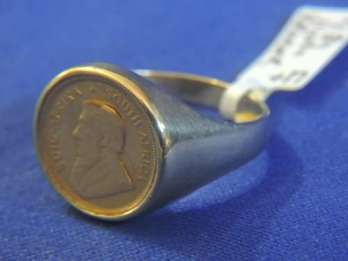 22ct Kruger Gold Coin set in 9ct Gold Ring