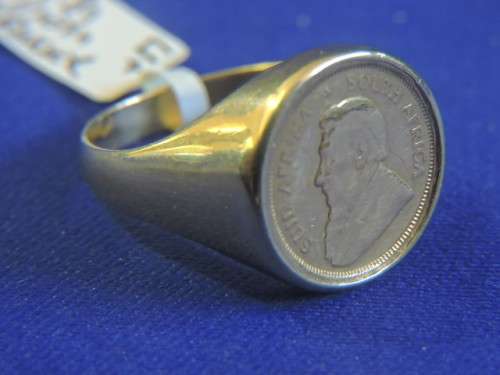 22ct Kruger Gold Coin set in 9ct Gold Ring