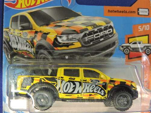 Hot Wheels FORD Ranger Raptor ( Yellow HW ) Short Card # BAKKIE BONANZA #..