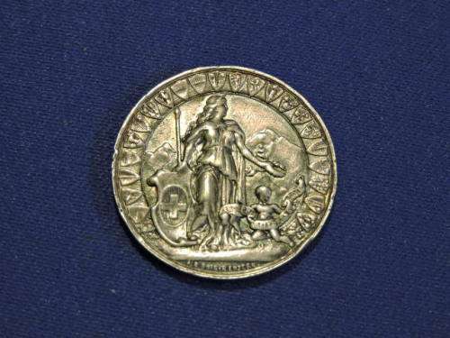 Sterling Silver Swiss MEDALLION for loyal service UNION HELVETIA 1886