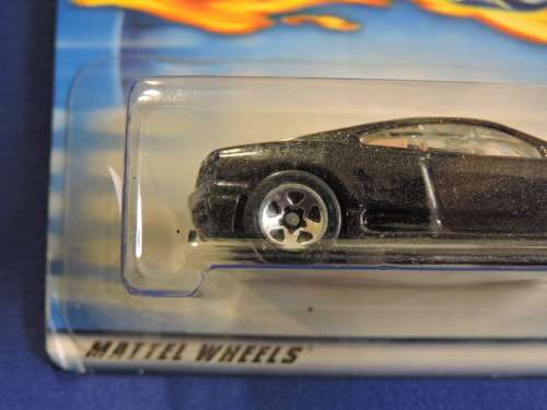 Hot Wheels Ferrari 360 Modena  ( Black - solid 5 spoke rims )  Long Card
