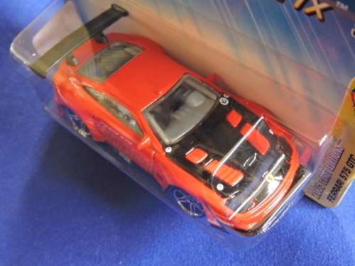 Hot Wheels Ferrari 575 GTC ( Red Realistix )  Long Card