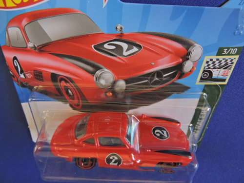 Hot Wheels MERCEDES BENZ 300 SL ( Red #2 ) Short Card .
