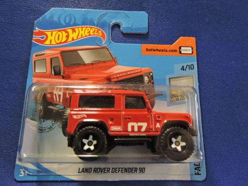 Hot Wheels Land Rover Defender 90 ( Red # 07 ) Long Card