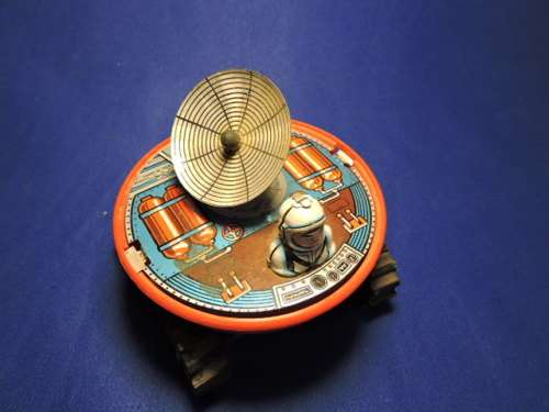 Tin Plate Citroen DS19  by Bandi and Tin wind up Moon Buggy Made in Japan.