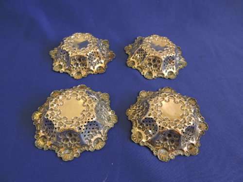 Hallmarked Sterling Silver 4 x Matching Bonbon Dishes BIRMINGHAM 1907