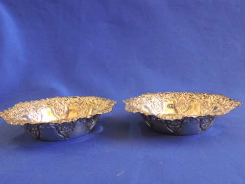Hallmarked Sterling Silver Pair Bowls SHEFFIELD 1896