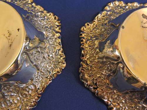 Hallmarked Sterling Silver Pair Bowls SHEFFIELD 1896