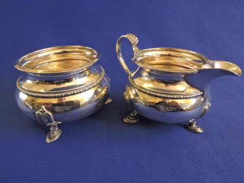 Hallmarked Sterling Silver 3pc Tea Set Birmingham 1930