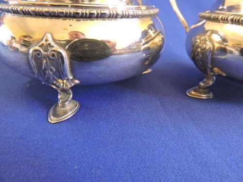 Hallmarked Sterling Silver 3pc Tea Set Birmingham 1930