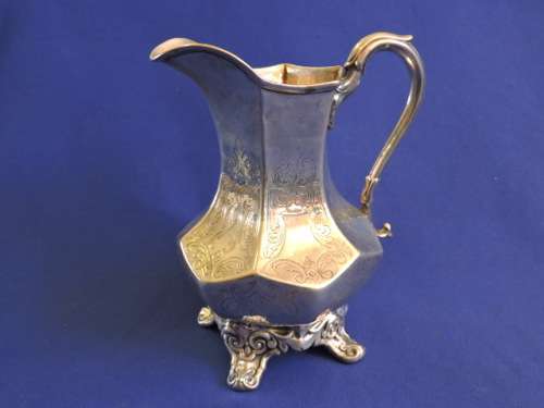 Hallmarked Sterling Silver Jug C1850  Maker Hawksworth Eyre & Co