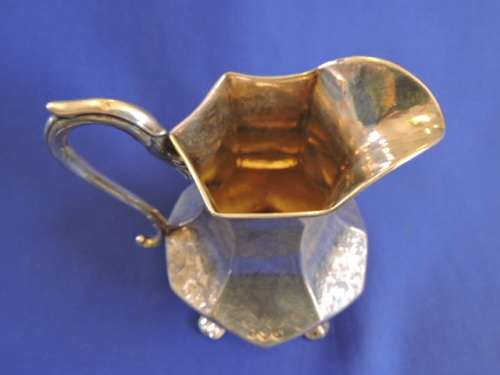 Hallmarked Sterling Silver Jug C1850  Maker Hawksworth Eyre & Co