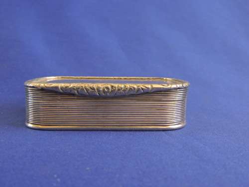 Hallmarked Sterling Silver Snuff Box  Birmingham 1840
