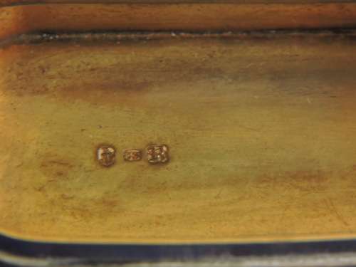 Hallmarked Sterling Silver Snuff Box  Birmingham 1840