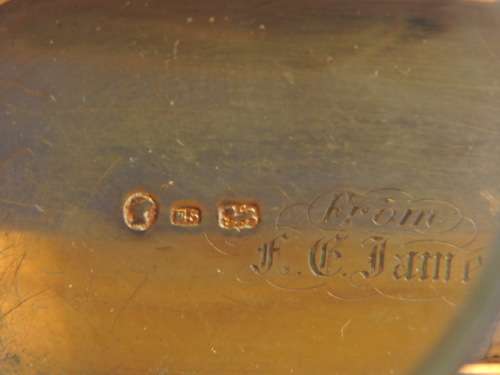 Hallmarked Sterling Silver Snuff Box  Birmingham 1840