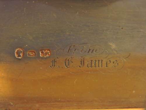 Hallmarked Sterling Silver Snuff Box  Birmingham 1840