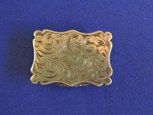 Hallmarked Sterling Silver Vinaigrette  Maker: Edward Smith  Birmingham 1843