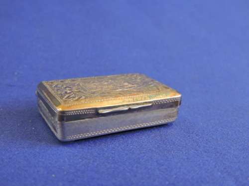 Hallmarked Sterling Silver Vinaigrette  Maker: TW  Birmingham 1827