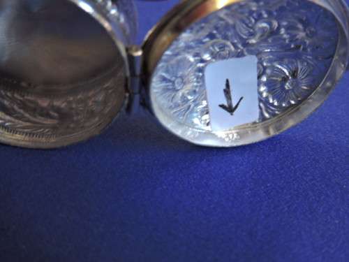 Round Sterling Silver Pill box with 925 Hallmark