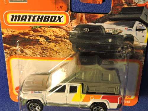Matchbox TOYOTA Tacoma Truck ( White ) with camping canopy  Like Hot Wheels