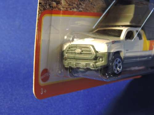 Matchbox TOYOTA Tacoma Truck ( White ) with camping canopy  Like Hot Wheels
