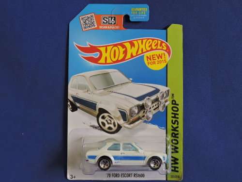 Hot Wheels FORD Escort RS1600 ( White with Blue stripe )