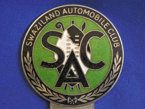 Swaziland Automobile Club Badge like AA Badge Automobile Association