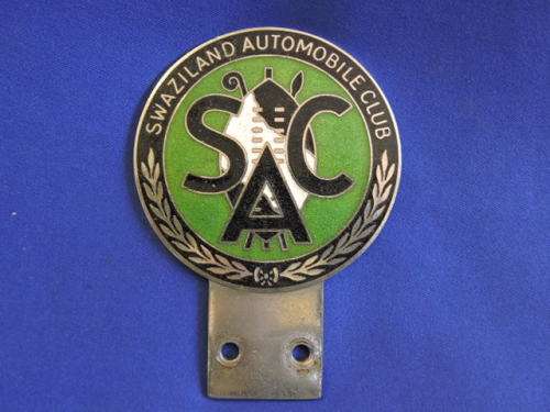 Swaziland Automobile Club Badge like AA Badge Automobile Association