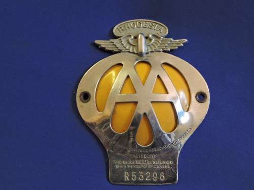 Rhodesia Automobile Association Badge like AA Badge