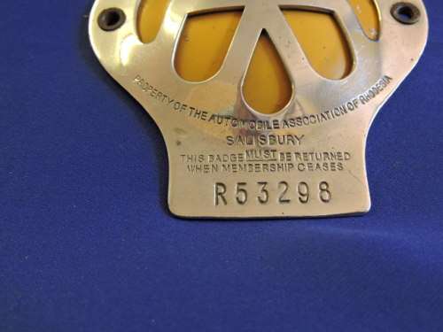 Rhodesia Automobile Association Badge like AA Badge