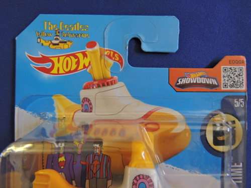 Hot Wheels THE BEATLES YELLOW SUBMARINE ( Yellow ) 225/250 card Early version
