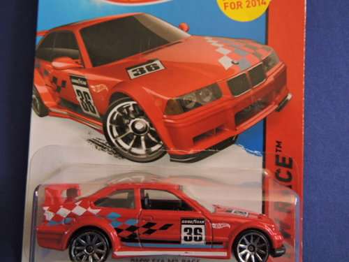 Hot Wheels BMW E36 M3  (  Red #36 ) Dolphin shape
