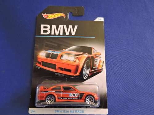 Hot Wheels BMW E36 M3 ( Orange #36 ) Dolphin shape  Card 3/8