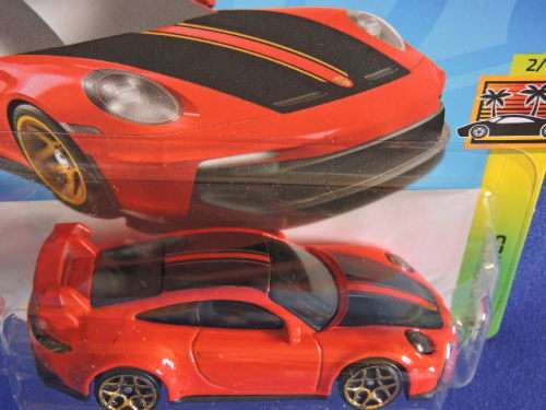 Hot Wheels  PORSCHE 911 GT3  ( Red, Gold Rims )