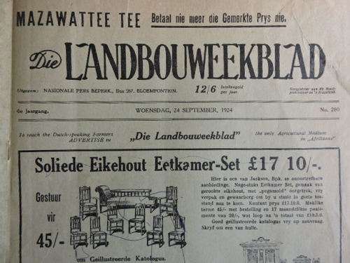 Die Landbouweekblad Tydskrif September 1924  ( Ja, 1924 )