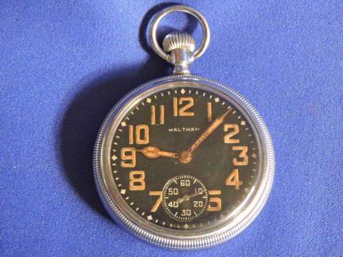 WW2 WALTHAM Military Pocket Watch Broard Arrow UK G.S.T.P 270577  USA Made