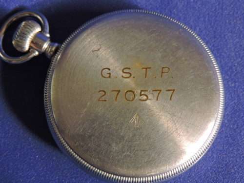 WW2 WALTHAM Military Pocket Watch Broard Arrow UK G.S.T.P 270577  USA Made