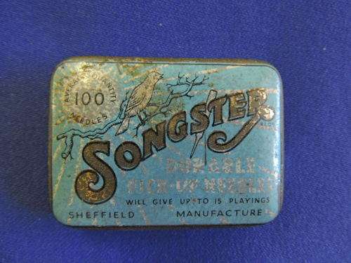 Vintage SONGSTER Needle Tin  Gramophone needle tin