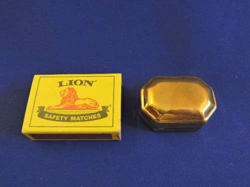 Vintage Brass pill Tin Blik made in India