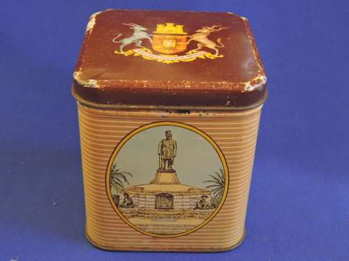 Vintage Afrikana Blik  Paul Kruger Voortrekker Monument Tin