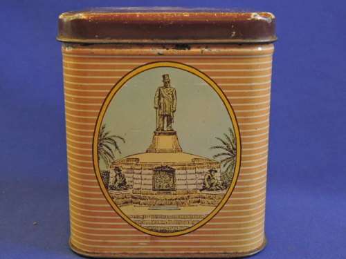 Vintage Afrikana Blik  Paul Kruger Voortrekker Monument Tin
