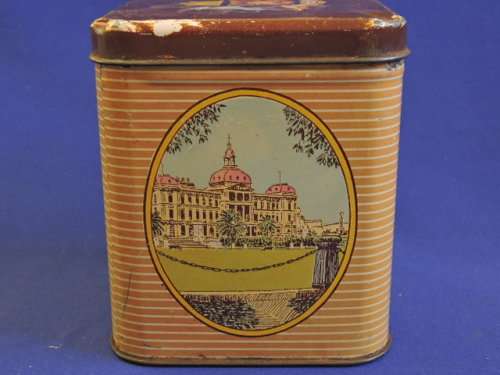 Vintage Afrikana Blik  Paul Kruger Voortrekker Monument Tin