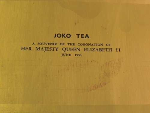 Vintage JOKO Tea Tin Blik  Queen Elizabeth coronation June 1953