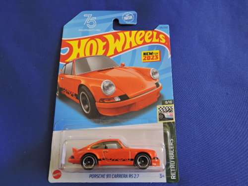 Hot Wheels PORSCHE 911 Carrera RS 2.7 ( Orange ) Long Card
