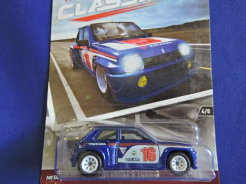Hot Wheels RENAULT 5 TURBO ( Blue #10 ) Car Culture full metal with Real Riders