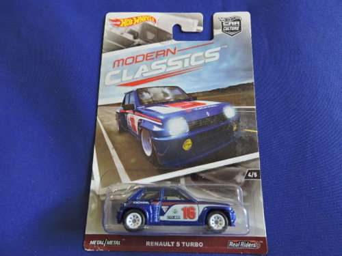 Hot Wheels RENAULT 5 TURBO ( Blue #10 ) Car Culture full metal with Real Riders