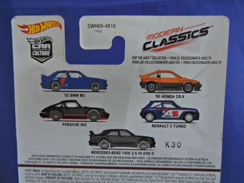 Hot Wheels RENAULT 5 TURBO ( Blue #10 ) Car Culture full metal with Real Riders